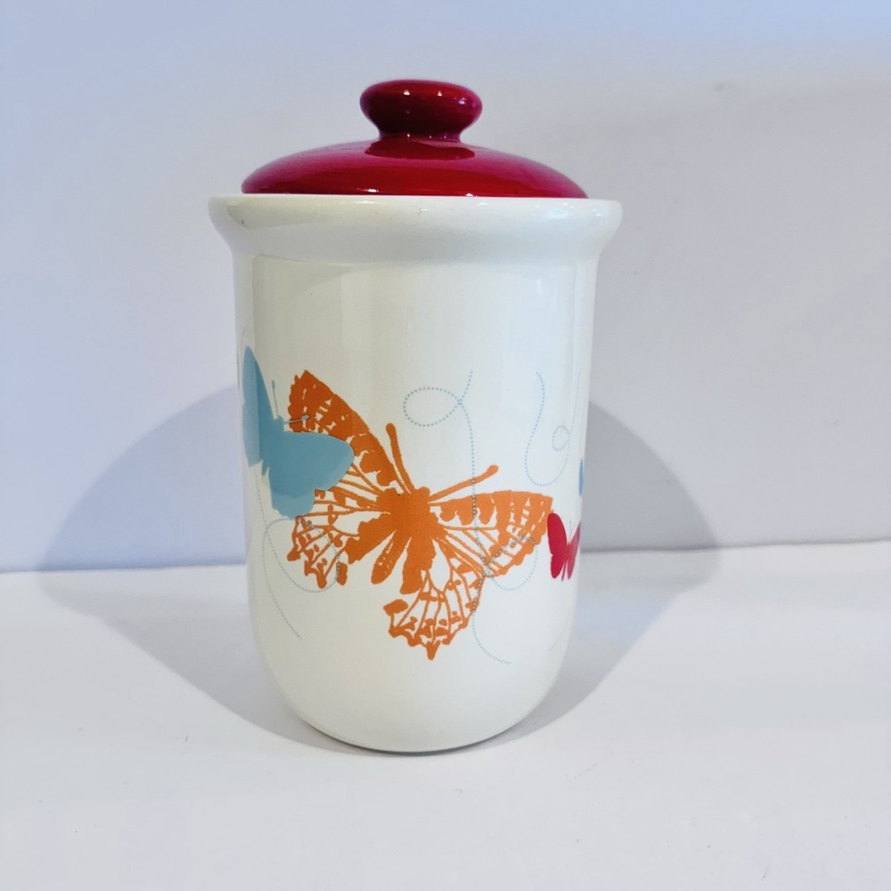 Gourmet Expression Canister Food Storage Seal Tight Lid Butterfly‎ Splendor